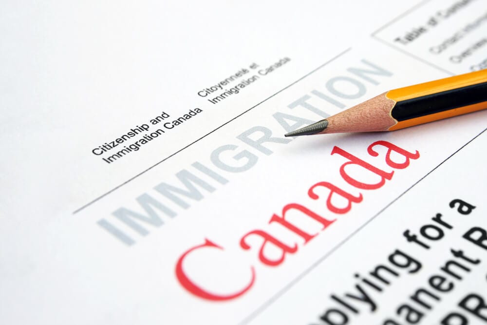 photo of a Government immigration document for Canadian immigrants
