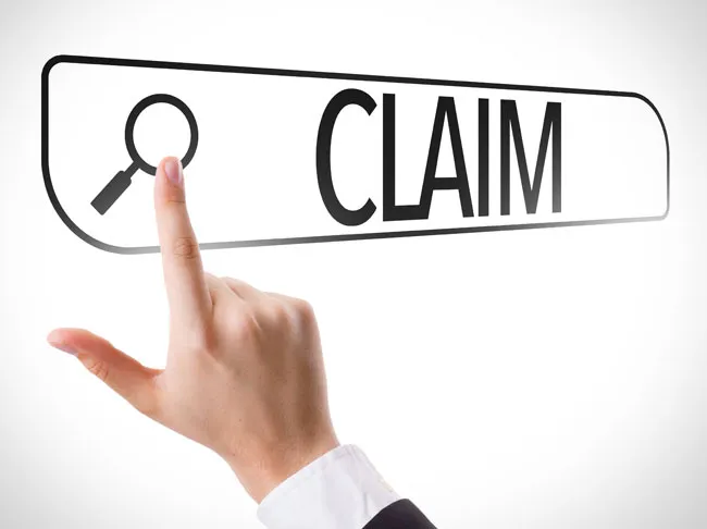 Finger pressing claim button, representing what happens when someone involved in civil litigation in Edmonton, Alberta, makes a legal claim or has a claim made against them.